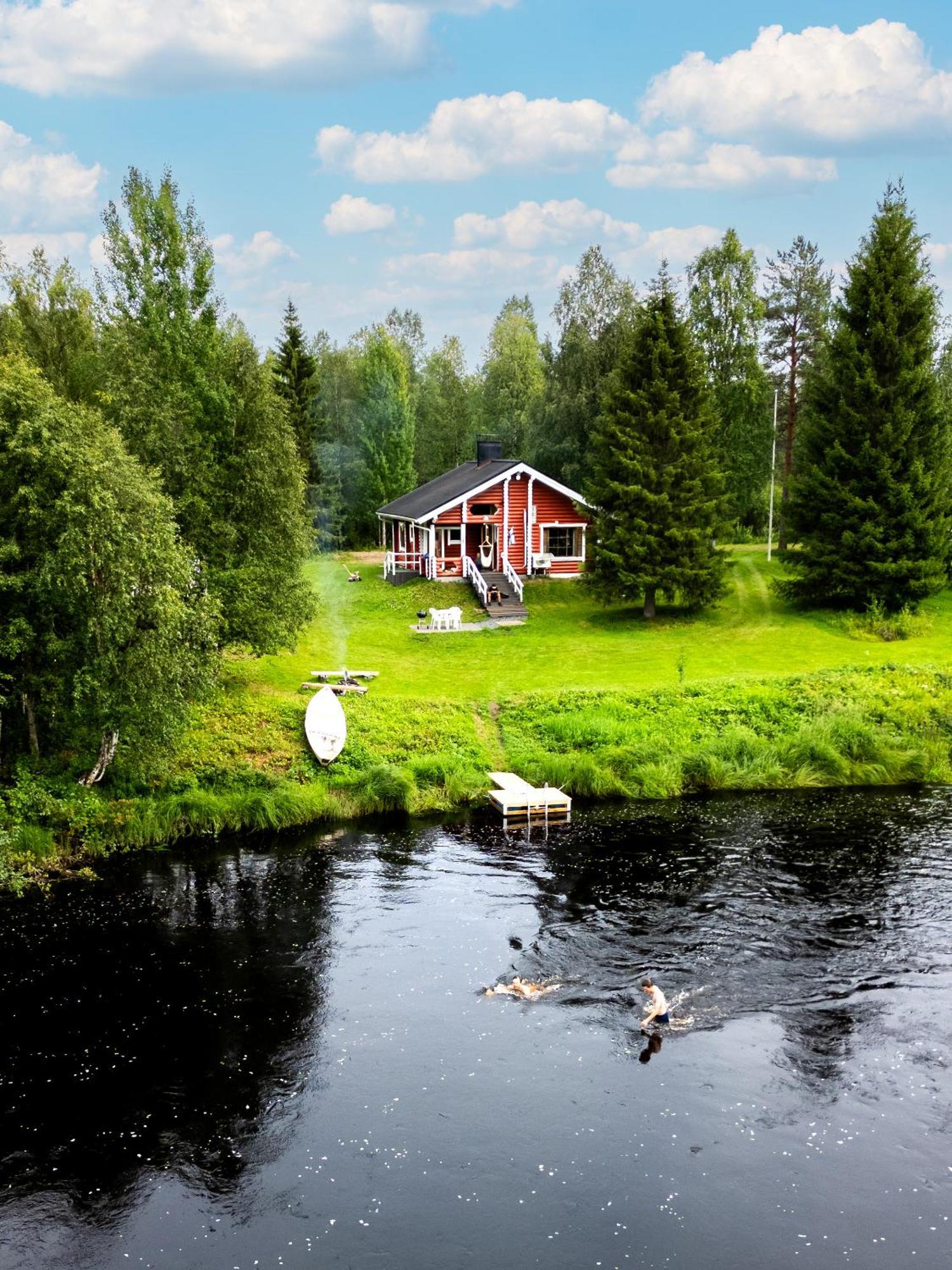 Lapin Villa Hiisi Joen Rannalla Ranua Exteriör bild